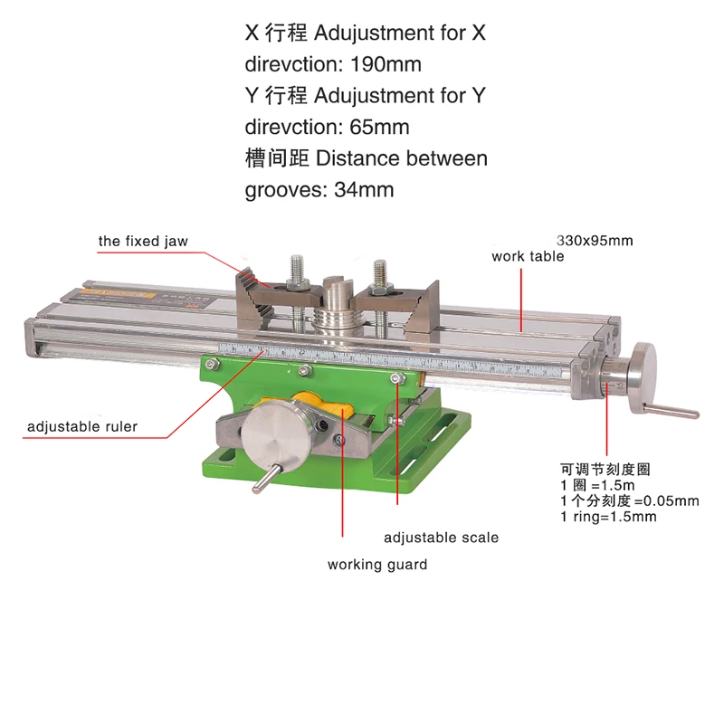 6330 хорошее качество миниатюрный Прецизионный Многофункциональный фрезерный станок скамейка сверлильный тиски Рабочий стол X ось Y регулировочный координатный стол