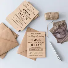 Свадебные приглашения, деревенские свадебные приглашения, пользовательские приглашения с обволакиванием, лазерная резка, для свадьбы сувениры, уникальная пригласительная карта