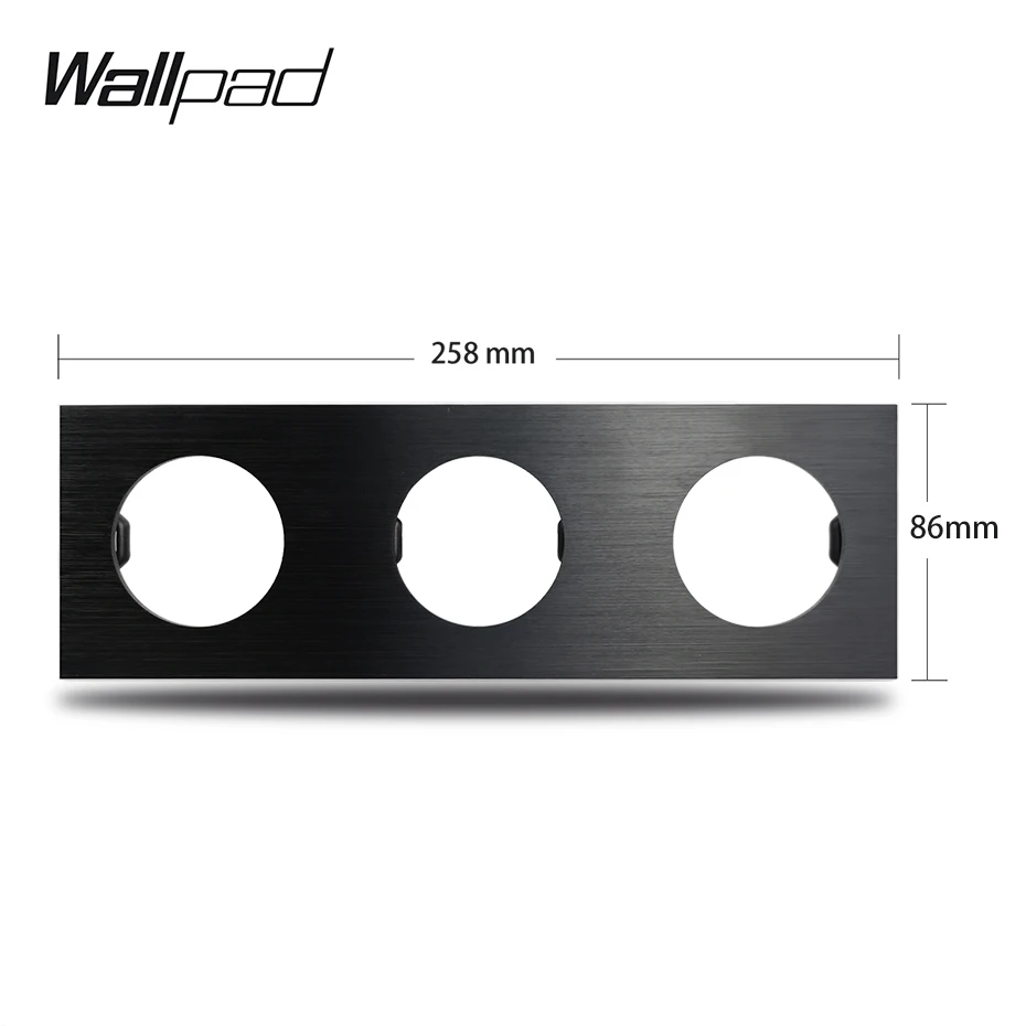 Wallpad L6 черный тройной настенный выключатель с 3 клавишами алюминиевая