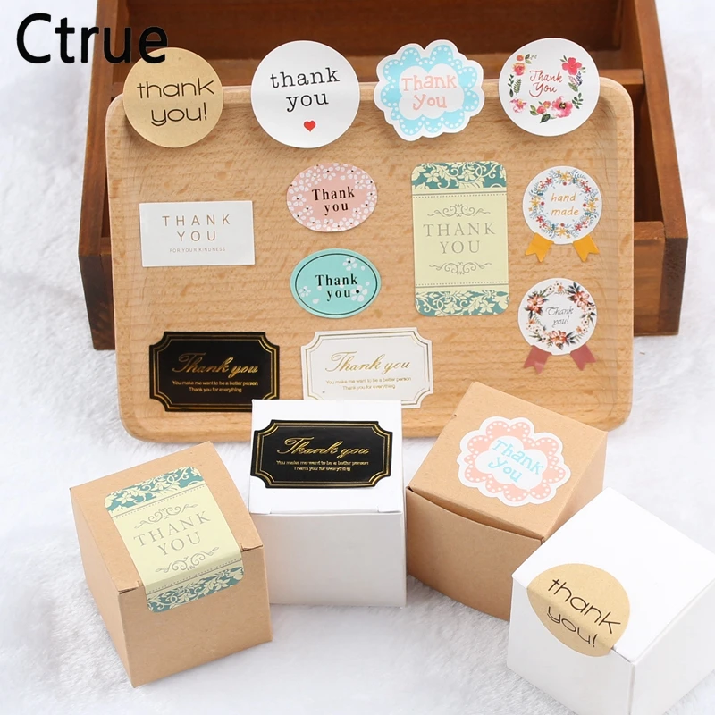 Craft Festival Decoration Handmade Sticker Thank You Gift Boxes Seal Label Craft Festival Decoration Handmade Sticker Thank You Gift Boxes Seal Label