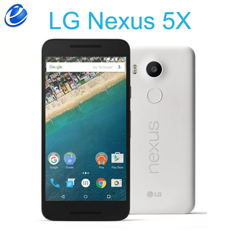 LG Nexus 5X H791 разблокирована 5,2 дюймов LTE 4G гекса Core 2 Гб Оперативная память 16/32 ГБ флэш-памяти, Встроенная память 13,0 МП Камера 1080P Android 6,0 смартфон