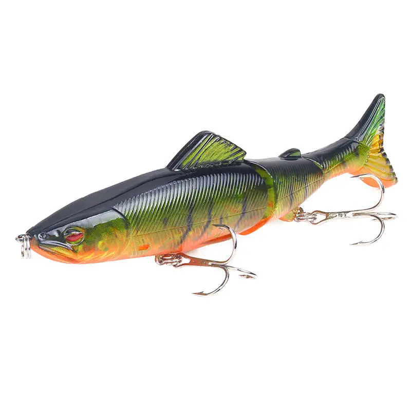 Popper Fishing Lure 13cm 20g Multi Jointed Sections Crankbait Artificial Hard Bait Bass Trolling Pike Carp Minnow Fishing Tools - Цвет: B