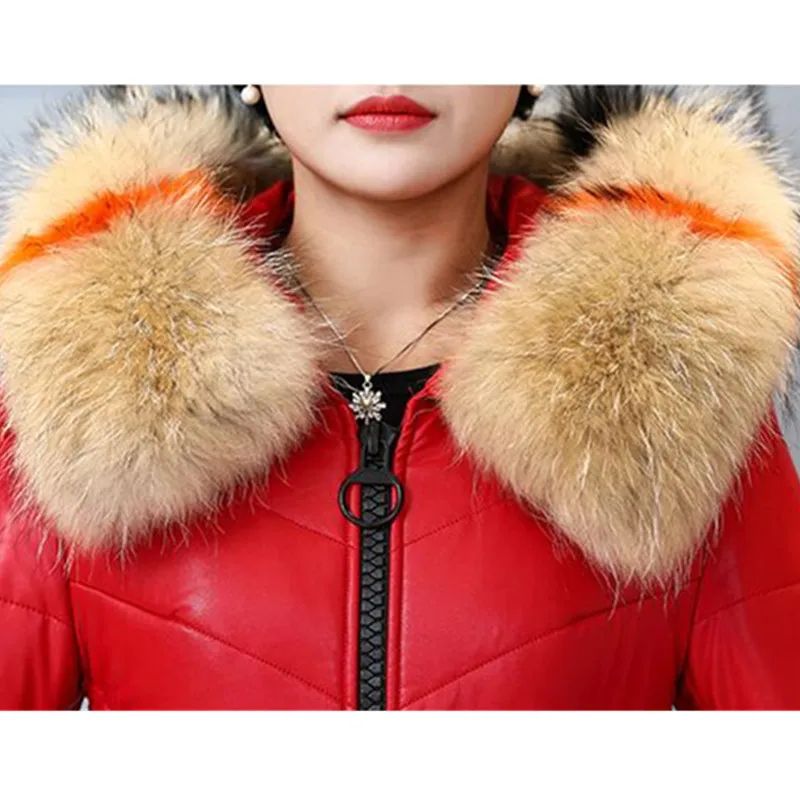 Большие размеры 7XL зимнее пальто из натуральной кожи женские плотный кашемир куртки женская верхняя одежда из овечьей кожи с капюшоном теплые куртки