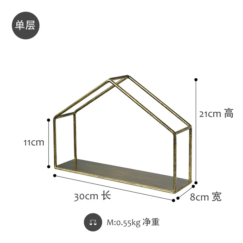 Дом Форма для хранения металла стойку два слоя Цветочная ваза держатель многофункционального деревянные и металлические Настенные разное держатель настенные полки для хранения Baske