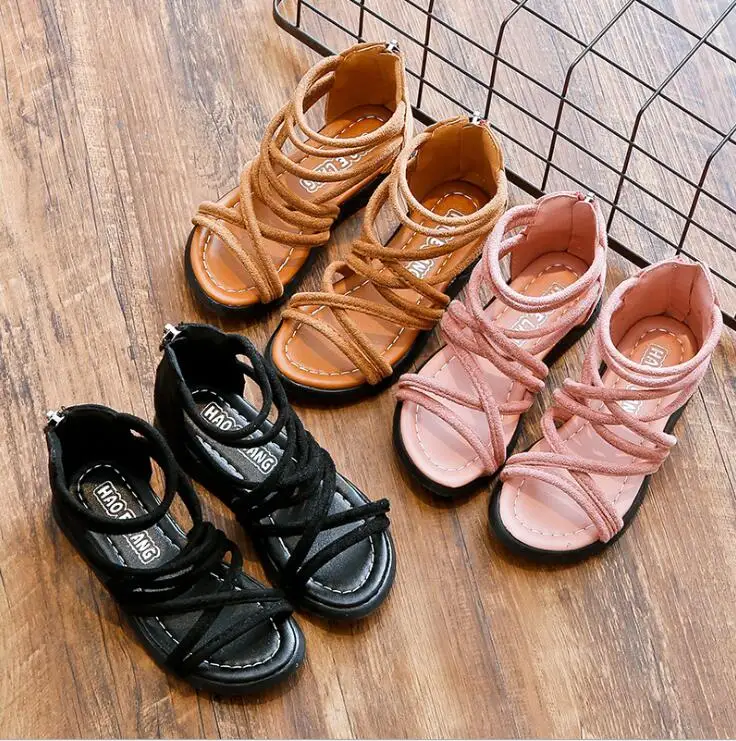 

Baby Girls Sandals Girl Summer Shoes Girl Hollowed Out High Banded Sandals Baby Princess Shoes Kids Zip Sandals Children Sneaker