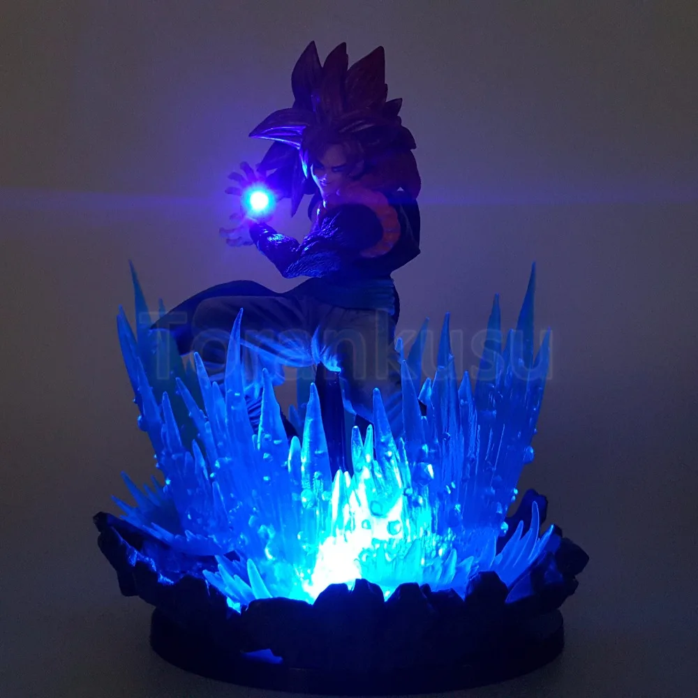 Dragon Ball Z фигурку Сон Гоку Супер Saiyan 4 Мощность эффект рок База DIY светодиодный свет комплект DBZ gogeta гоку Вегета модель diy189