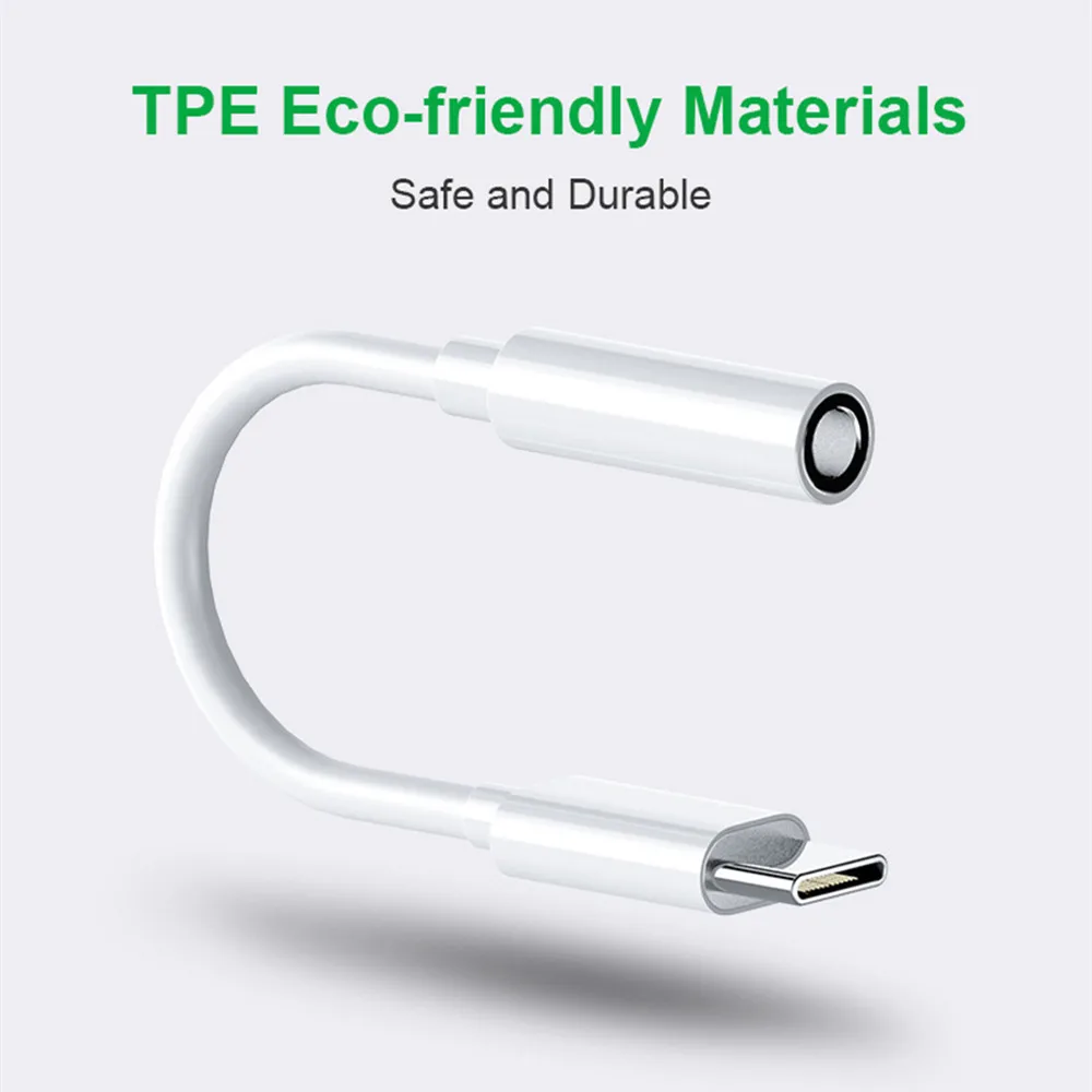 Type C to 3.5 Jack Earphone Adapter for Xiaomi 6 6x 8 Mix2 2S USB C to 3.5mm AUX Cable Converter for Huawei P20 Mate 10 20 Pro