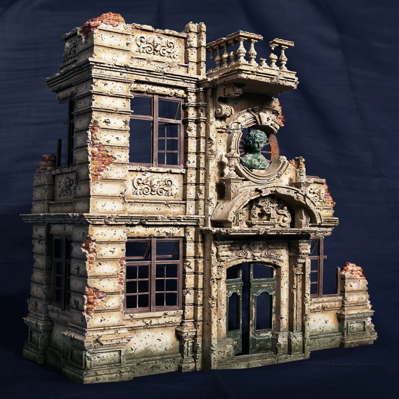 1/35 масштаб resin Смола фигуры сцены здания руины 03 Коллекционная фигурка|Наборы для