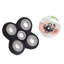 Сменные бритвенные головки Kemei KM-1000 электробритва 5D независимо плавающая головка Водонепроницаемая бритва из нержавеющей стали