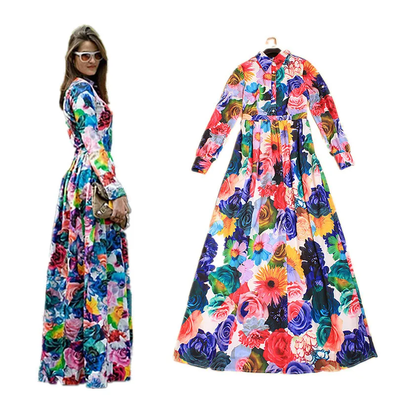 colourful floral dress