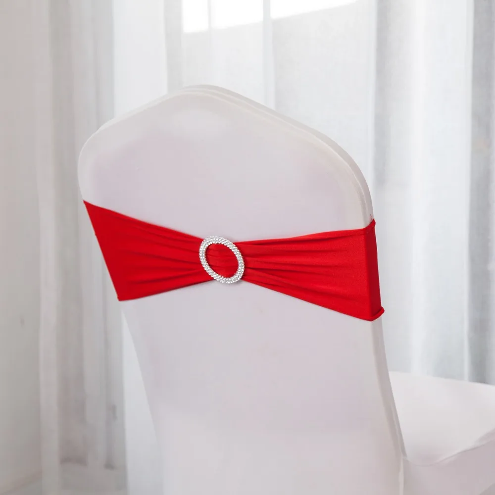 

Free Shipping 100PC/Pack Black Polyester Spandex Elastic Chair Cover Bow Lyra Chair Sashes for Weddings Party Chair Decoration