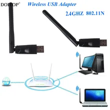 DOITOP USB 2,0 WiFi Беспроводная сеть Ralink RT5370 150 Мбит/с USB адаптер 802,11 b/g/n LAN адаптер с поворотная антенна A3