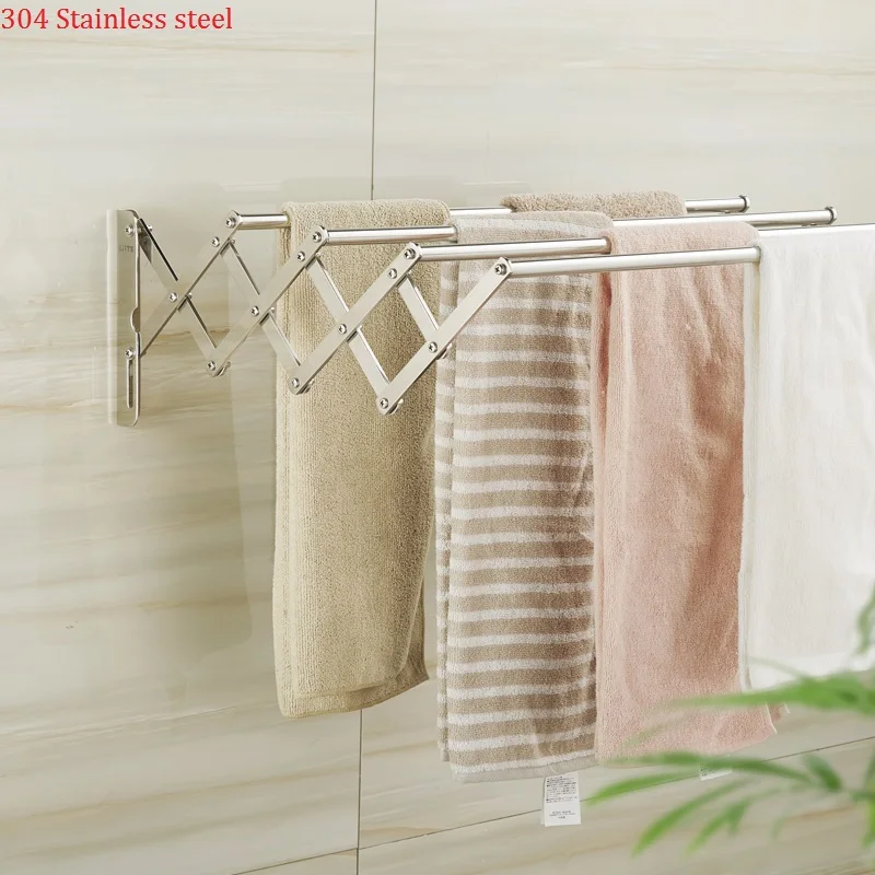 

Wall Mount Stainless Steel Folding Towel Rack