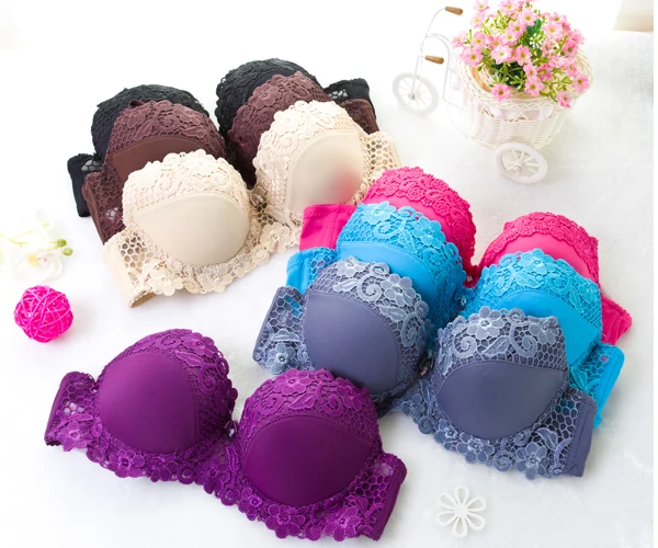 

2018 Big yards sexy bra gather close Furu upscale atmosphere breathable comfortable deep V adjustable bra 3133 # free shipping