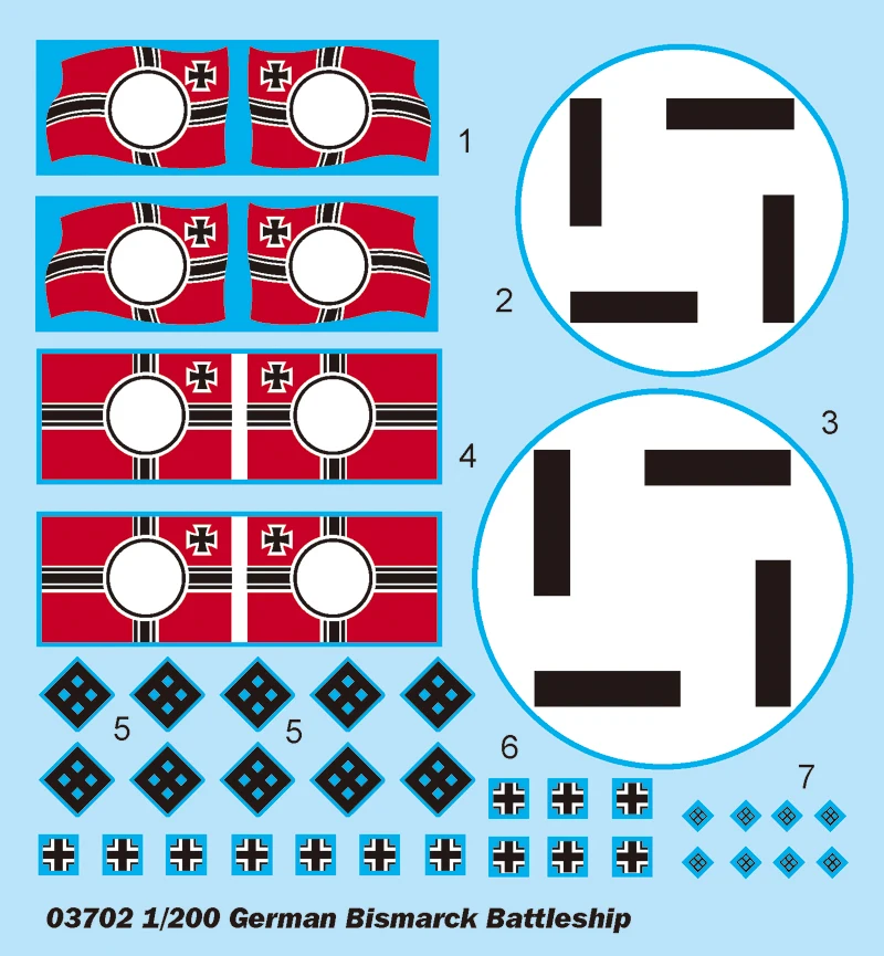 Trumpeter 1/200 масштабная модель 03702 немецкий морской корабль "Бисмарк"(1/200