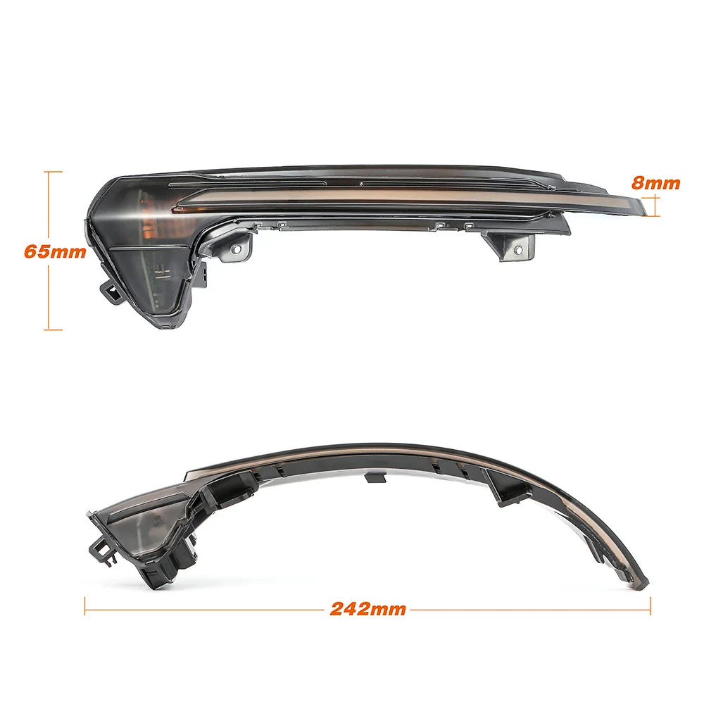 Светодиодный сигнал поворота, сигнальные лампы, последовательное мигание, светодиодный указатель поворота, Дымчатая боковая зеркальная лампа для Audi A6 C7 RS6 A3 S3 Q5 SQ5 Q7