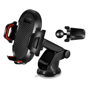 

Auto Phone Holder Suction Telescopic Windshield Mounted Holder Stand with Air Vent Buckle YA88