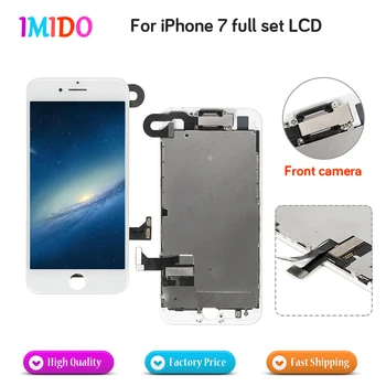 

5PCS High Quality Full Set LCD For iPhone 7 LCD Display Touch Screen +Front camera Digitizer Assembly Replacement