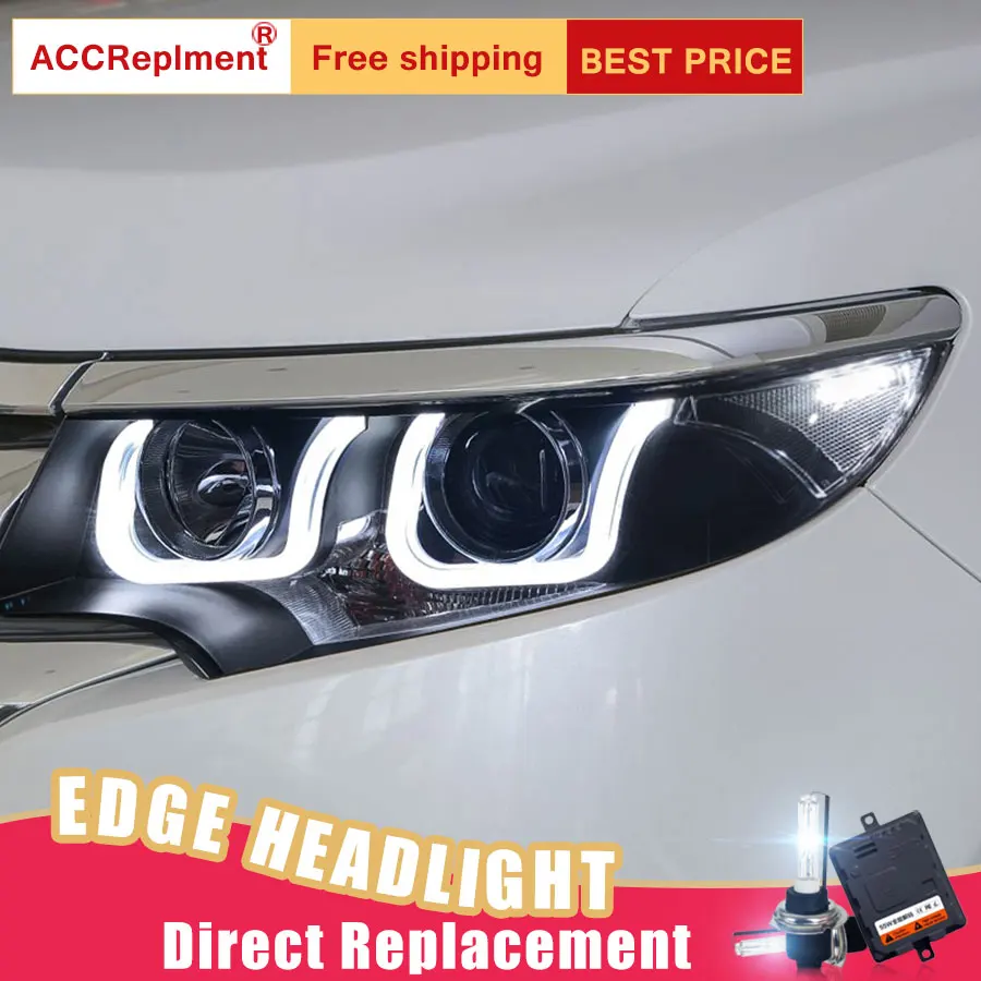 2 шт. светодиодный ные фары для Ford Edge 2011 2014 Автомобильные ангельские глазки
