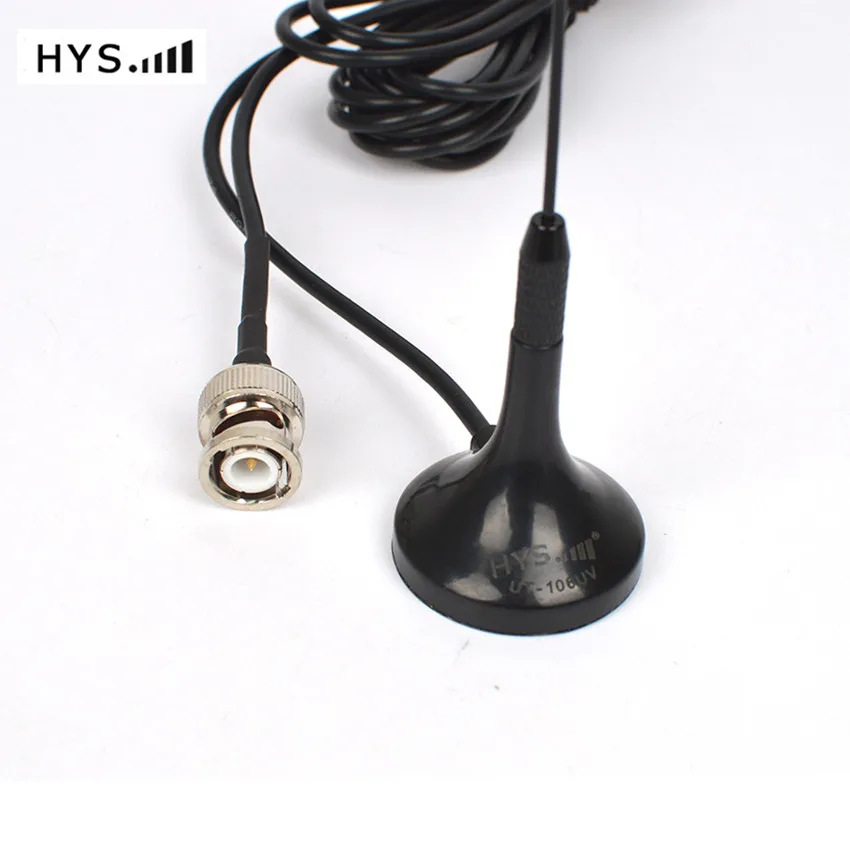 HYS Walkie Talkie Antenna VHF/UHF 144/430MHz BNC 42CM Dual Band Antenna