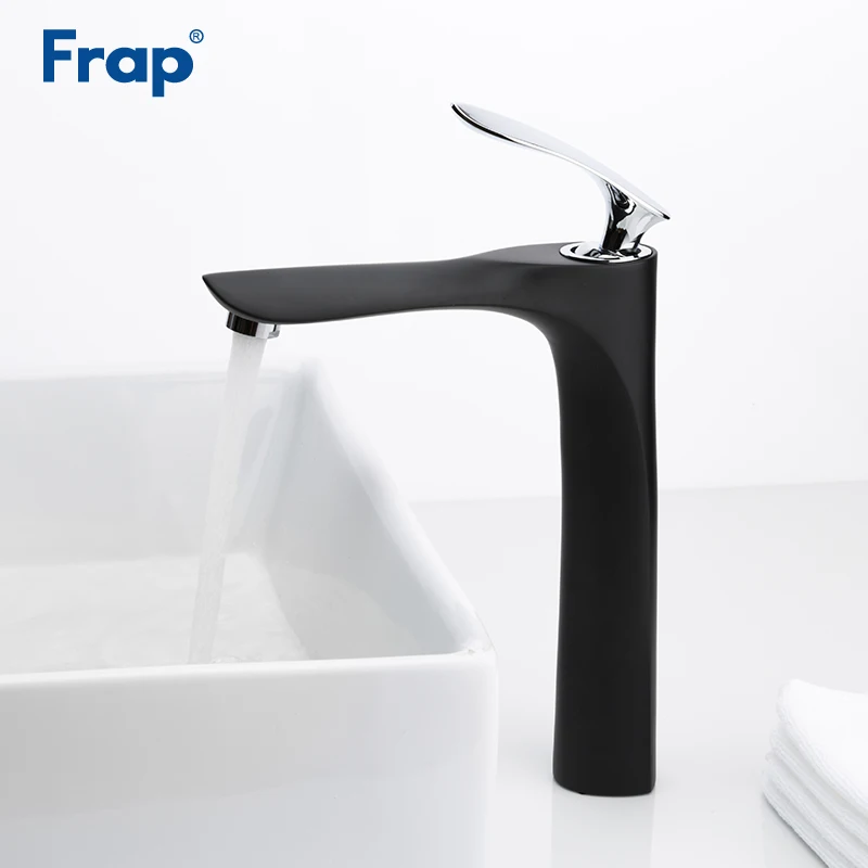 

Frap black basin Faucets mixer hot and cold water sink faucet bathroom tap waterfall single handle faucets torneira Y10094