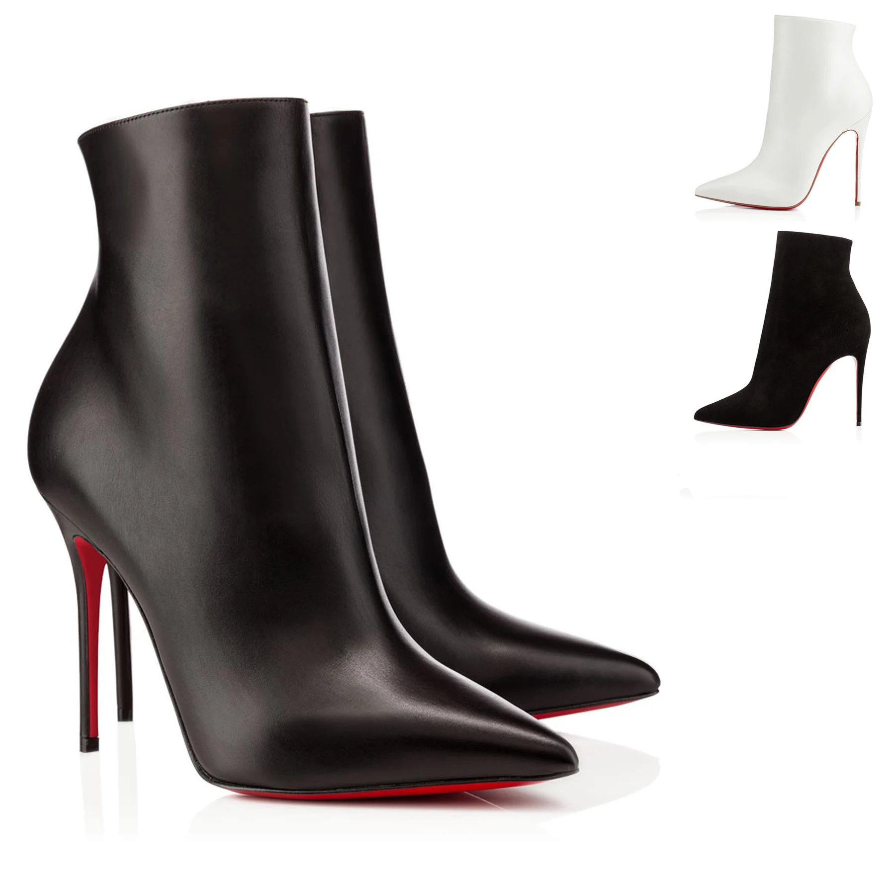 

Hot New Fashion Design autumn and winter Sexy Pointed toe Women stiletto High heel ankle boots Zipper 35-42 party wedding boots