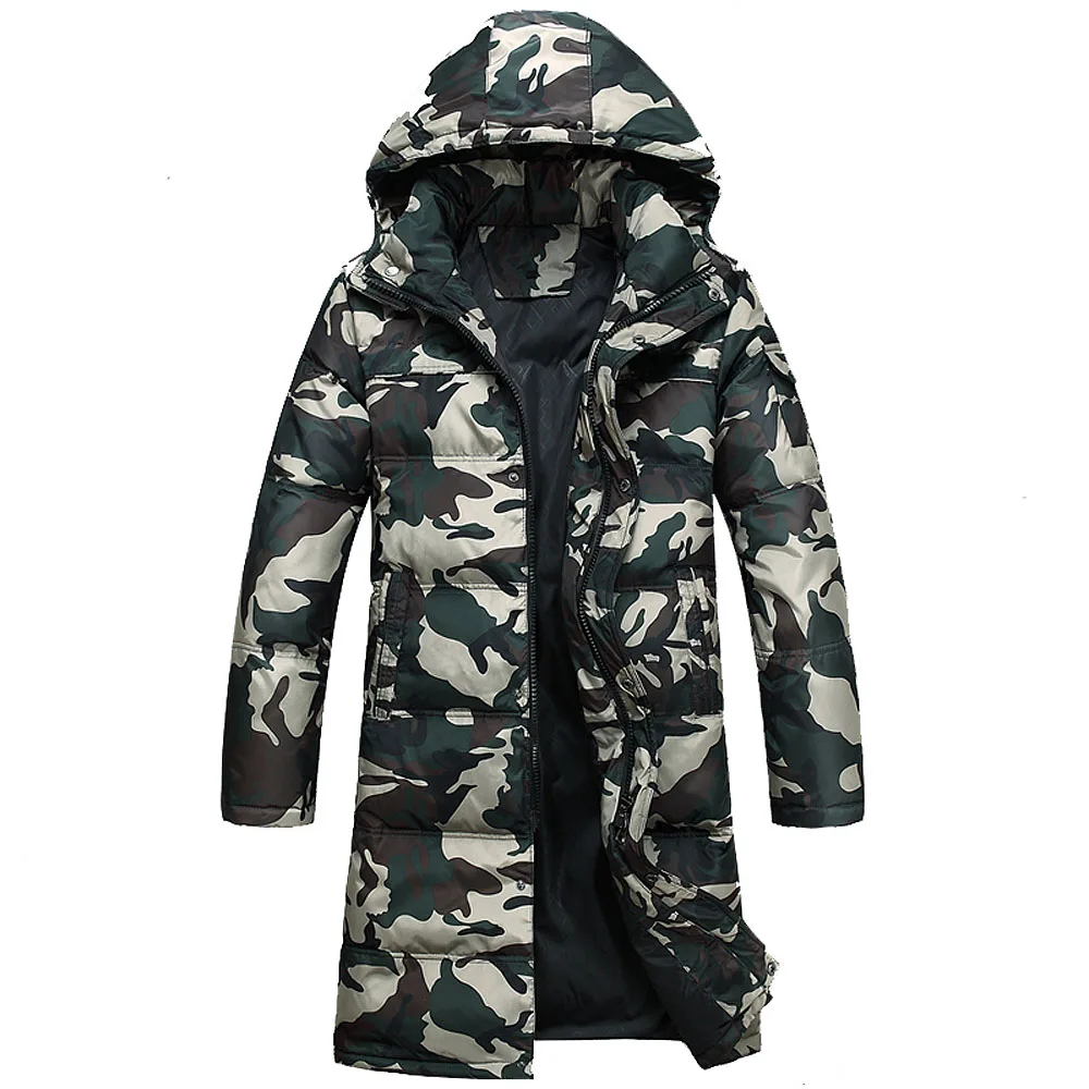 2020 мужские длинные парки с капюшоном Толстая теплая зимняя повседневная куртка