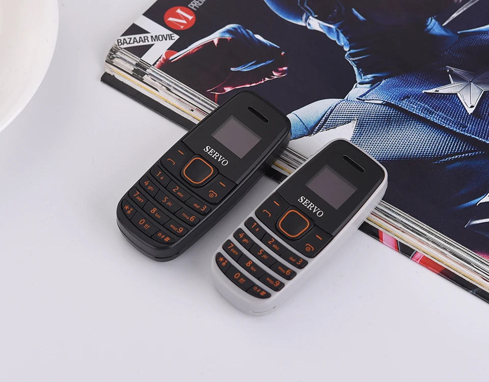 Оригинальный серво S09 телефон маленькие мобильные телефоны, Bluetooth, Dual SIM Bluetooth наушники 0,66 дюймов крошечные Экран GSM низкая излучения