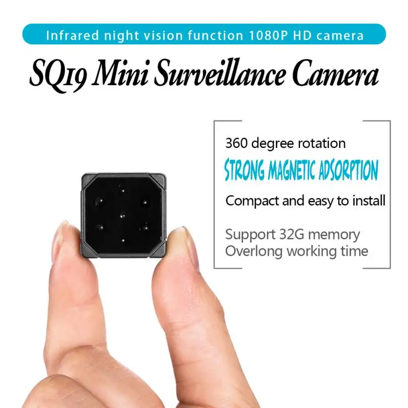 

Night Vision SQ19 Mini Camera HD 1080P Sensor Camcorder Micro video Camera DVR DV Motion Recorder Camcorder Support 32GB TF Card