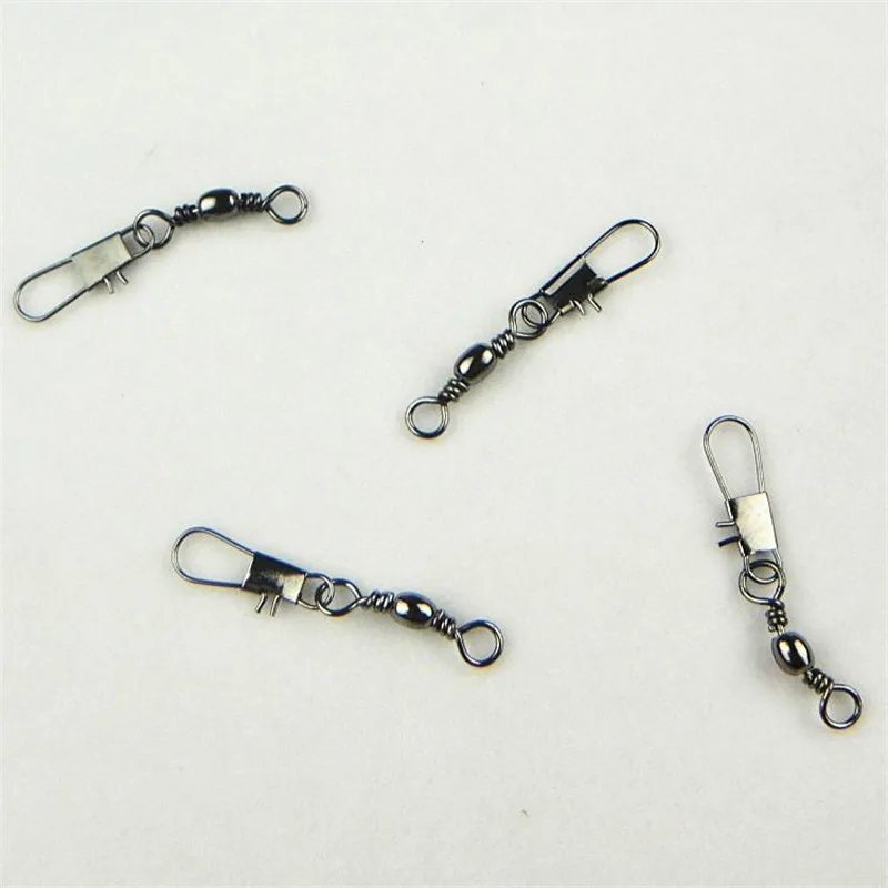 30 Pcs  Pack 4.2cm Stainless Interlock Ball Bearing Swivel Solid Rings Fishing Connector Hooks Link 6# 8# Fishing Accessories (6)