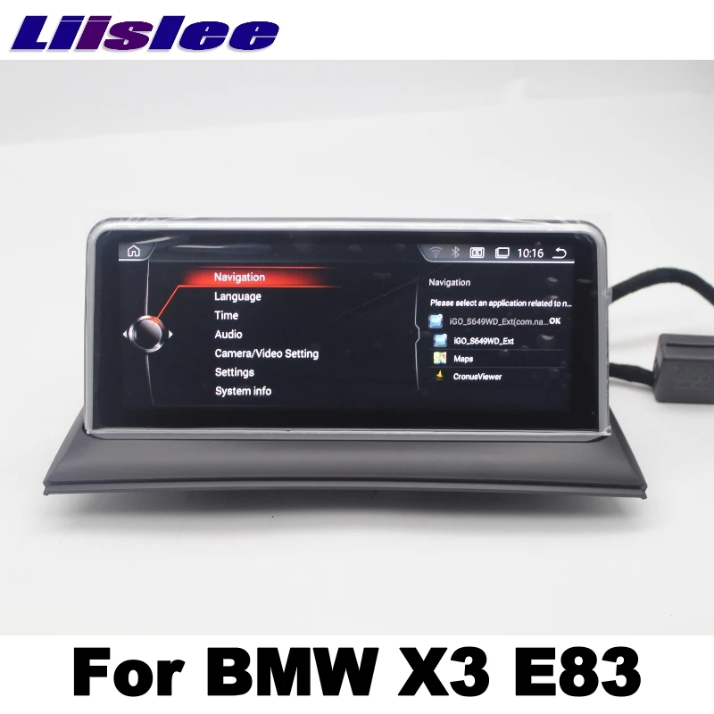 LiisLee 10,2" Android для BMW X3 E83 2003~ 2010 CCC-EVO ID6 Автомобильный мультимедийный gps аудио Радио стерео стиль навигация NAVI