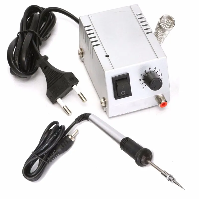 

220V Mini Soldering Station Welding Equipment Solder Iron Solder/Tool Heating Iron Silver Electric Soldering Irons