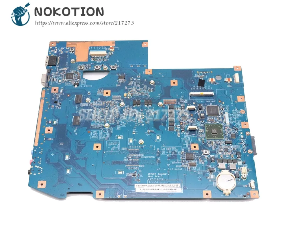 NOKOTION لشركة أيسر أسباير 7540 7540 جرام اللوحة المحمول JV71-TR 48.4FP02.011 MBPJC01001 DDR2 HD4500 شحن وحدة المعالجة المركزية