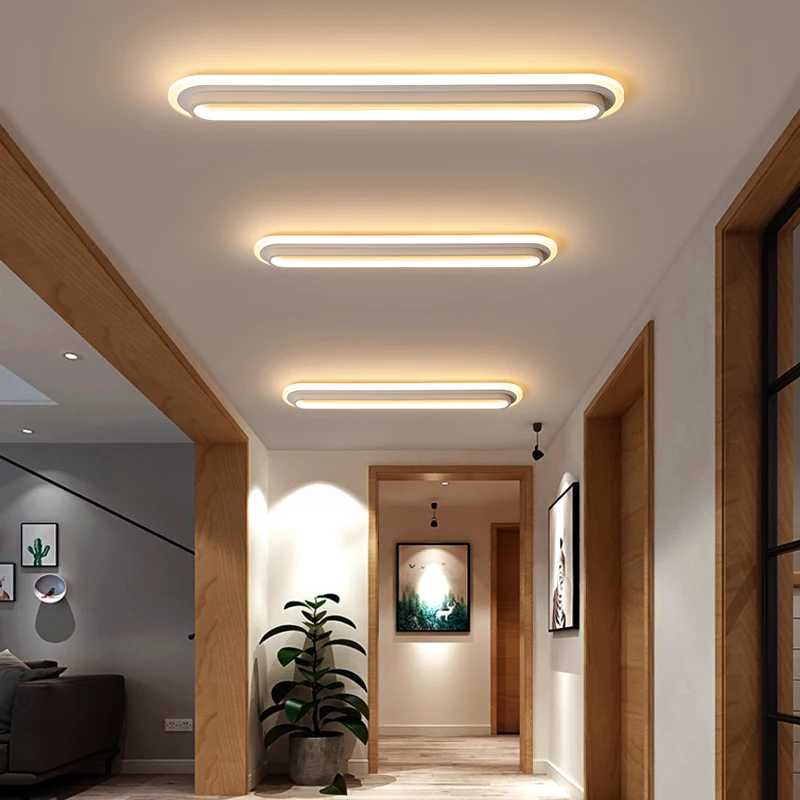 Billig Moderne Led deckenleuchten Für Wohnzimmer Schlafzimmer Studie Zimmer Korridor Weiß schwarz farbe oberfläche montiert Decke Lampe AC85 265V