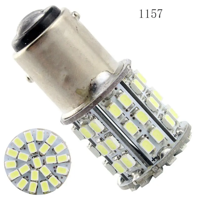 10 шт. авто светодиодный S25 1156 BA15S 1157 BAY15D 1206 64 SMD Поворотный Светильник угловые
