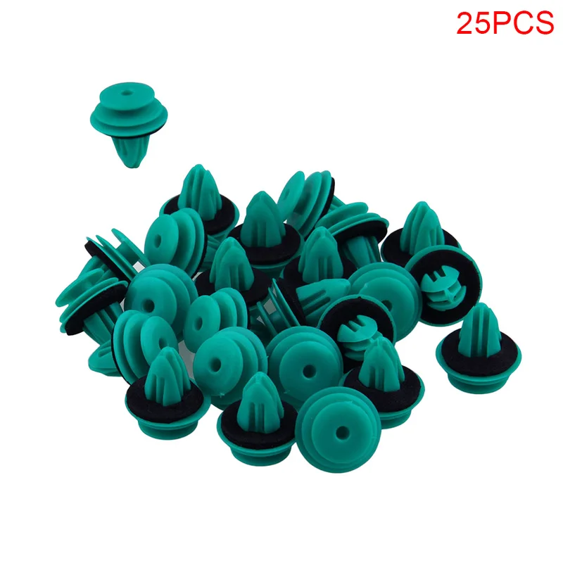 

25PCS Plaque Green Nylon Retaining Clip Auto Bumper Door Buckle for Toyota 90467-10188 Car Interior Accessories Auto Parts