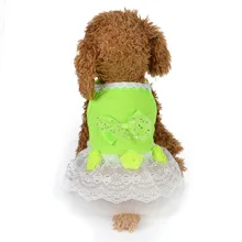 Летнее кружевное платье с рюшами для собак, одежда для домашних животных, платье для кошек, юбка, одежда для щенков, одежда для принцесс, Haustier419