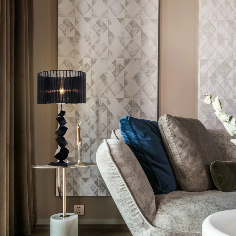 

Ditoon Postmodern Led Table Lamp Designer'S Lighting Bedside Bedroom Crystal Decor Light Nordic Simple Luminaire Black Luster