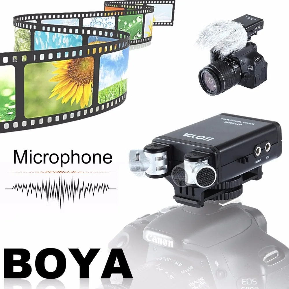 

BOYA BY-SM80 Stereo Condenser Video Microphone With Windshield For Canon For Nikon For Sony DSLR Camera Microphone Camcorder