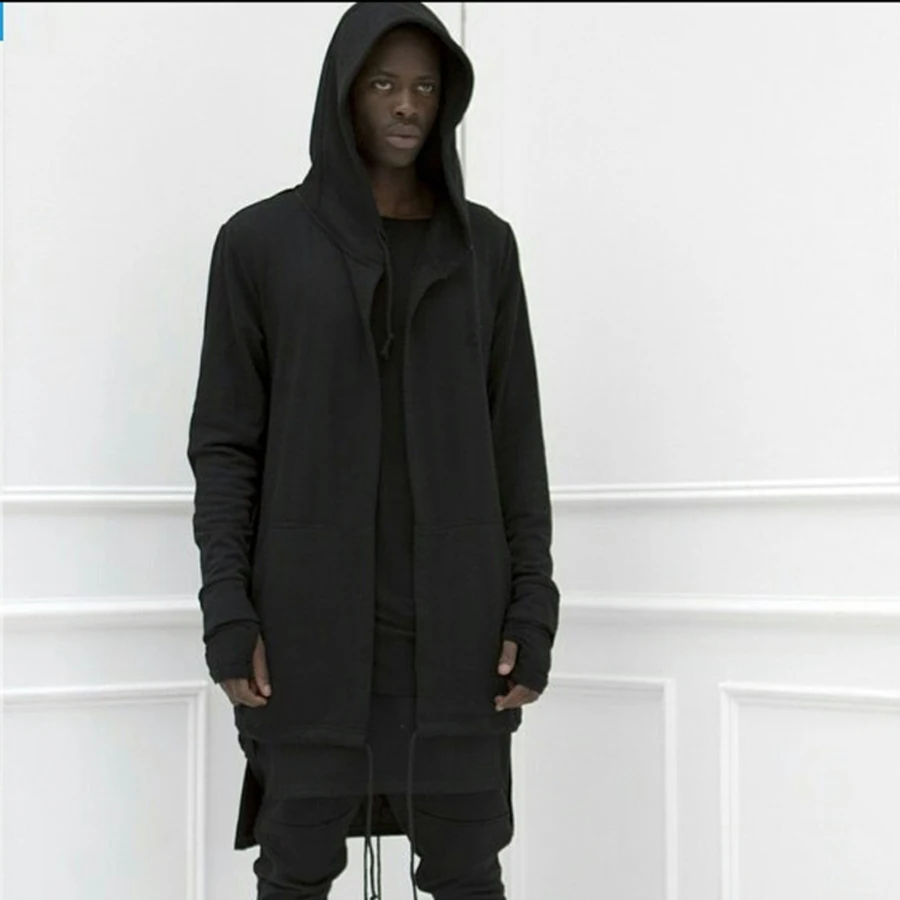 black hoodie zipper men's