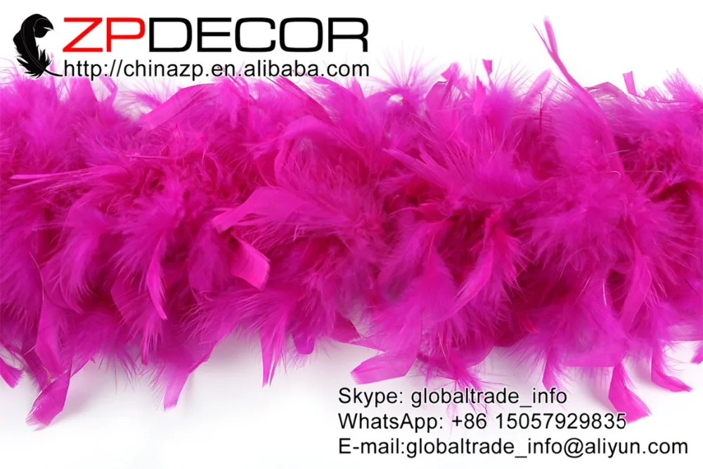 Hot Pink Turkey Chandelle Feather Boas  (17)