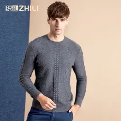 Высокий класс для мужчин свитер Новинка 2017 100% кашемировые пуловеры зимний теплый джемпер с круглым вырезом благородная модная одежда
