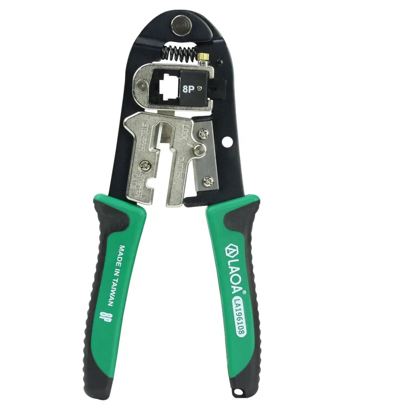ФОТО LAOA Network pliers Replaceable 8P Cable Crimper Crimping tools Electrical Wire Cutter Stripping tool Auto lock