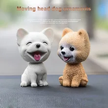 Качающаяся голова орнамент с изображением собак Смола милый кивком украшение подарок для интерьера автомобиля дома комнаты XR657