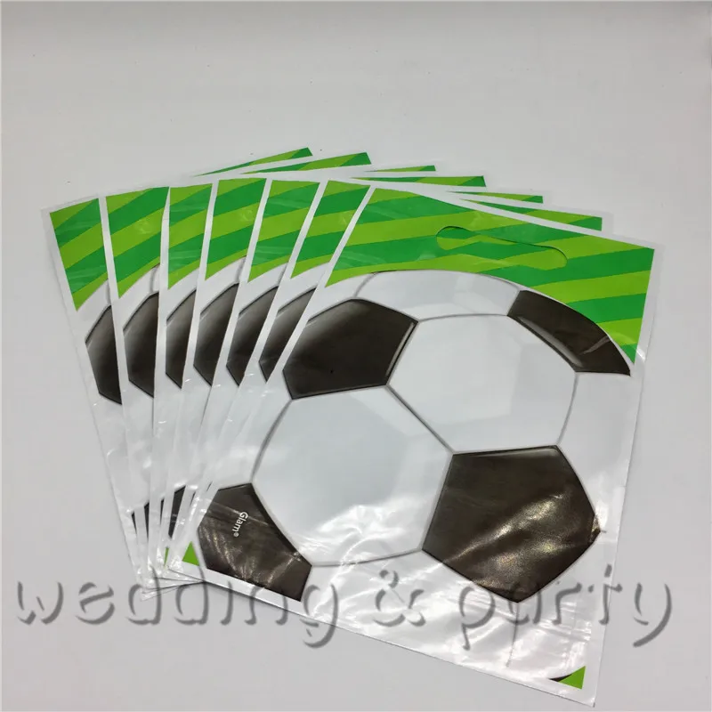 

10PCS/lot Football print gift bag for theme happy birthday party decoration candy bag loot bag child favor party suppiles
