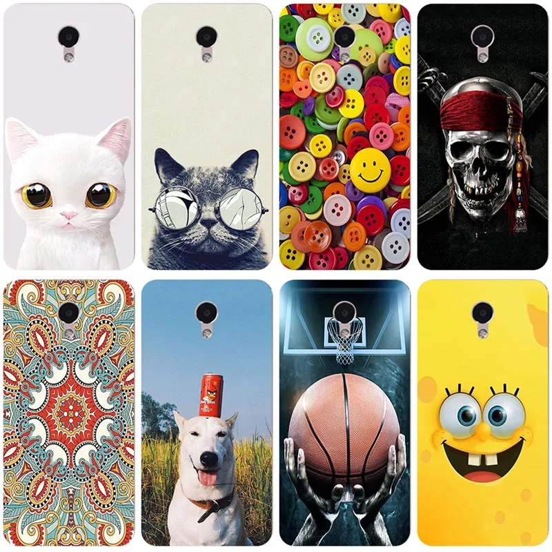 

For Meizu M5C Case Cover Meizu A5 Case Soft Silicone TPU Printed Phone Back Cover Case For Meizu M5C M 5C M710H Funda Bumper 5.0