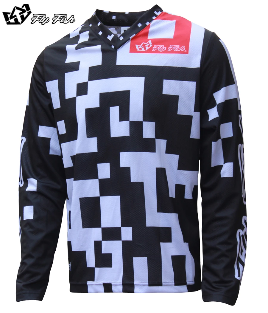 

FLY FISH RACING Downhill Motorbike XC MX RBX MTB Racing Clothes Off-road Motocross Jersey for men long sleeve cycling Jersey