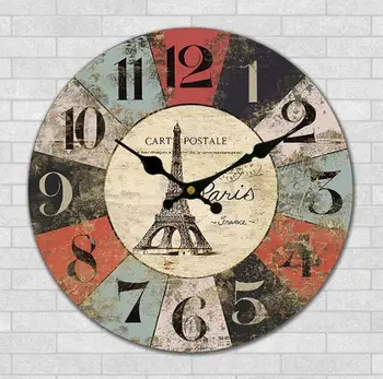 

The new family room decoration wall clock Retro Mediterranean style