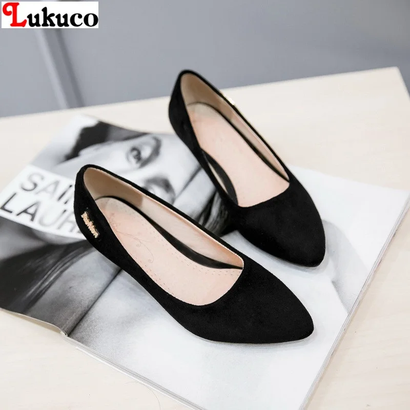 

Lukuco Fashion Flock Shoe Large Size 45 46 47 48 Lukuco Women Shoes High Quality Handmade Lady Shoes Free Shipping Pumps Woman