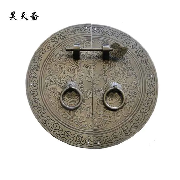 

[Haotian vegetarian] Ming and Qing furniture copper fittings / wardrobe handle / Phoenix circular handle HTB-095